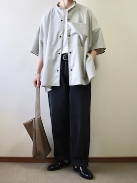 「BASISBROEK（バシスブルック）のアイテム」を使った、takakiさん（メンズ・165cm）の夏コーディネート