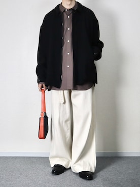 「アイテム（シャツ/ブラウス）」を使った、takakiさん（メンズ・165cm）の秋コーディネート