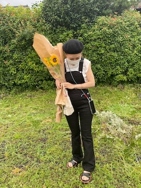 「SLY（スライ）のアイテム（オールインワン・サロペット）」を使った、🅰️さん（レディース・155cm）の夏コーディネート