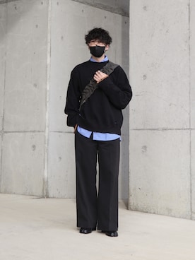 「stein」｜「アイテム（スウェット）」を使った、Takumiさん（メンズ・177cm）の冬コーディネート