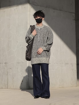 「08sircus（ゼロエイトサーカス）のアイテム」を使った、Takumiさん（メンズ・177cm）の冬コーディネート