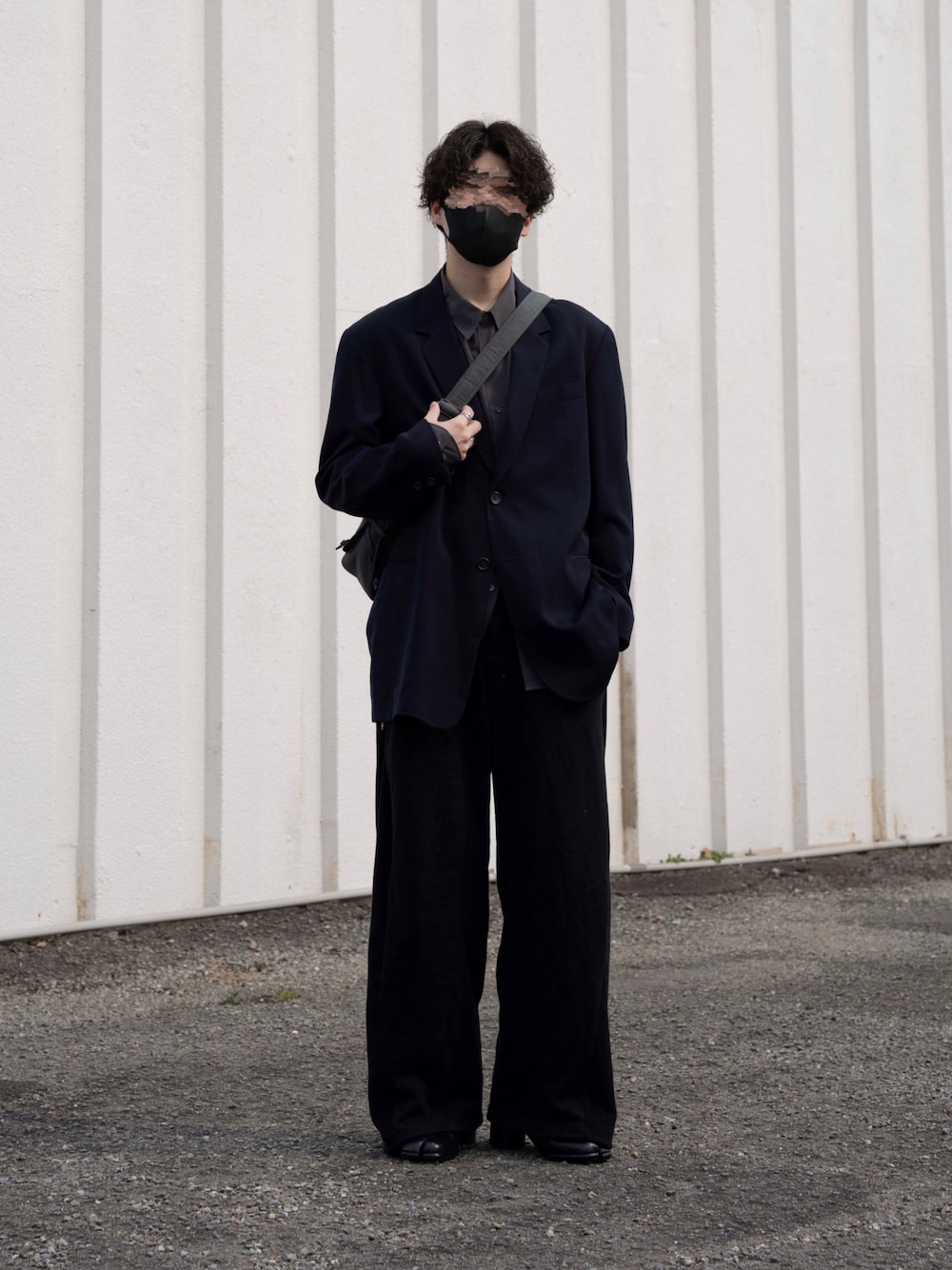 ヨウジヤマモト　テーラードジャケット 黒・青・黄のパターン STAFF STYLING｜THE SHOP YOHJI YAMAMOTO