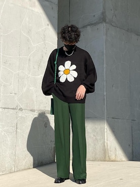 Takumiさんの「Color wide slacks / カラーワイドスラックスパンツ」を使ったコーディネート