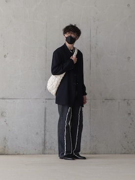 「Yohji Yamamoto（ヨウジヤマモト）のアイテム（ジャケット/アウター）」を使った、Takumiさん（メンズ・177cm）の春コーディネート
