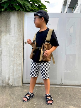 「アイテム（サンダル）」を使った、Ryujiさん（キッズ・120cm）の夏コーディネート