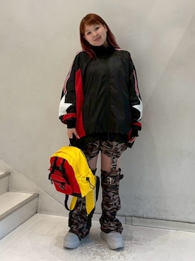 「アイテム（ナイロンジャケット）」を使った、CandyStripperさん（レディース・156cm）の秋コーディネート