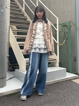 「Candy Stripper（キャンディストリッパー）のアイテム（パンツ）」を使った、CandyStripperさん（レディース・160cm）の秋コーディネート