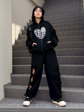 「Candy Stripper（キャンディストリッパー）のアイテム」を使った、CandyStripperさん（レディース・162cm）の春コーディネート