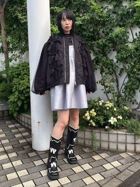 「アイテム（MA-1）」を使った、CandyStripperさん（レディース・160cm）の冬コーディネート