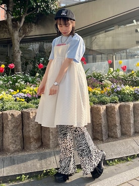 「Candy Stripper（キャンディストリッパー）のアイテム（キャップ）」を使った、CandyStripperさん（レディース・160cm）の春コーディネート