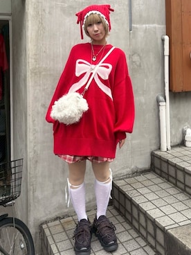 「ハイソックス」｜CandyStripperさん（レディース・160cm）の秋コーディネート