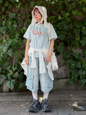 「Candy Stripper（キャンディストリッパー）のアイテム（バッグ）」を使った、CandyStripperさん（レディース・148cm）の夏コーディネート