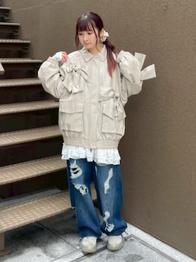 「Candy Stripper（キャンディストリッパー）のアイテム（パンツ）」を使った、CandyStripperさん（レディース・157cm）の秋コーディネート