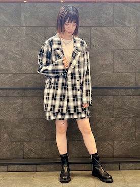 「Candy Stripper」｜「アイテム（その他アウター）」を使った、CandyStripperさん（レディース・167cm）の秋コーディネート