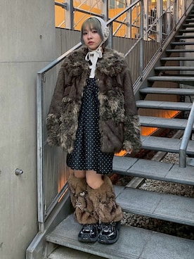 「アイテム（その他ヘアアクセサリー）」を使った、CandyStripperさん（レディース・148cm）の冬コーディネート