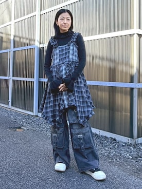 「Candy Stripper（キャンディストリッパー）のアイテム」を使った、CandyStripperさん（レディース・162cm）の冬コーディネート