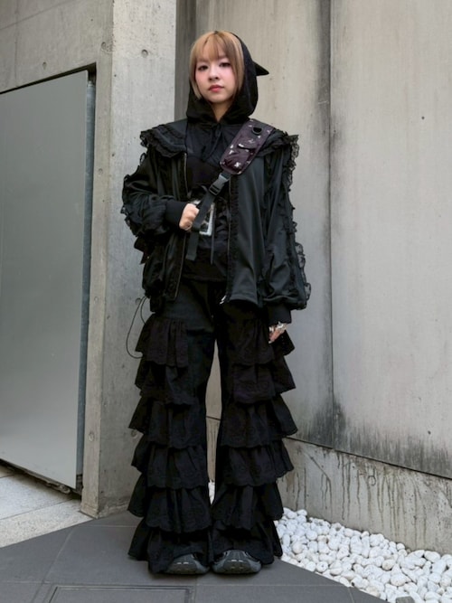 FRILL LACY JERSEY ブルゾン（ブルゾン）｜Candy Stripper（キャンディ