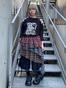 「Candy Stripper（キャンディストリッパー）のアイテム」を使った、CandyStripperさん（レディース・148cm）の春コーディネート