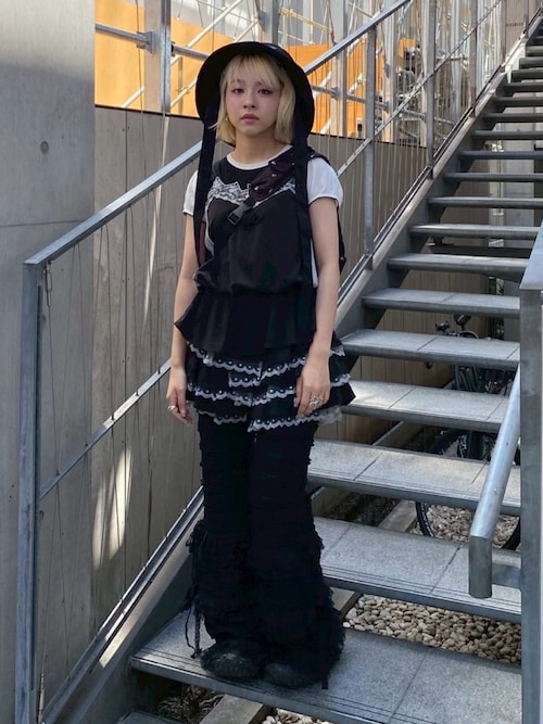 Candy Stripper レースフレアパンツ Candy Stripper パンツ FRILL LACE FLARE レディース メンズ