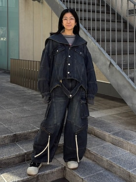 「Candy Stripper（キャンディストリッパー）のアイテム（パンツ）」を使った、CandyStripperさん（レディース・162cm）の春コーディネート