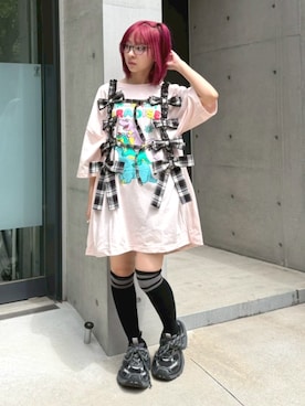 「Candy Stripper（キャンディストリッパー）のアイテム」を使った、CandyStripperさん（レディース・148cm）の春コーディネート