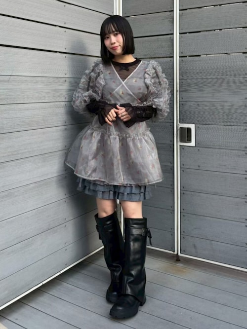 DOLLY RIBBON TULLE FRILL トップス（その他トップス）｜Candy