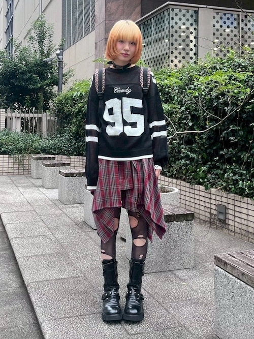 Candy Stripper スカート CHECK SHIRT WRAP : ZOZOTOWN Yahoo!店