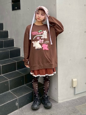 「ハイソックス」｜CandyStripperさん（レディース・148cm）の秋コーディネート