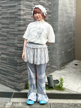 「Candy Stripper（キャンディストリッパー）のアイテム」を使った、CandyStripperさん（レディース・155cm）の夏コーディネート