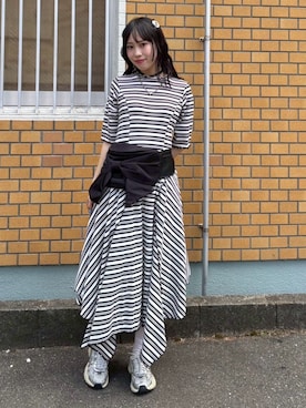 「アイテム（バレッタ/ヘアクリップ）」を使った、CandyStripperさん（レディース・160cm）の夏コーディネート
