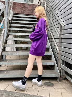 「Candy Stripper」｜「アイテム（スウェット）」を使った、CandyStripperさん（レディース・160cm）の冬コーディネート