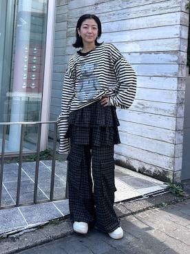「Candy Stripper（キャンディストリッパー）のアイテム（パンツ）」を使った、CandyStripperさん（レディース・162cm）の秋コーディネート