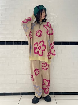 「Candy Stripper」｜「アイテム（ニットキャップ/ビーニー）」を使った、CandyStripperさん（レディース・160cm）の秋コーディネート