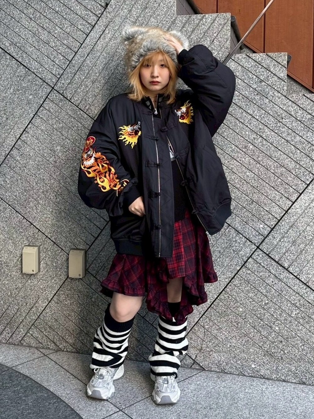 【未使用】キャンディストリッパー パンダ チャイナ ジャケット アウター 大きめ Candy Stripper（キャンディストリッパー）の「CANDY PANDA CHINA