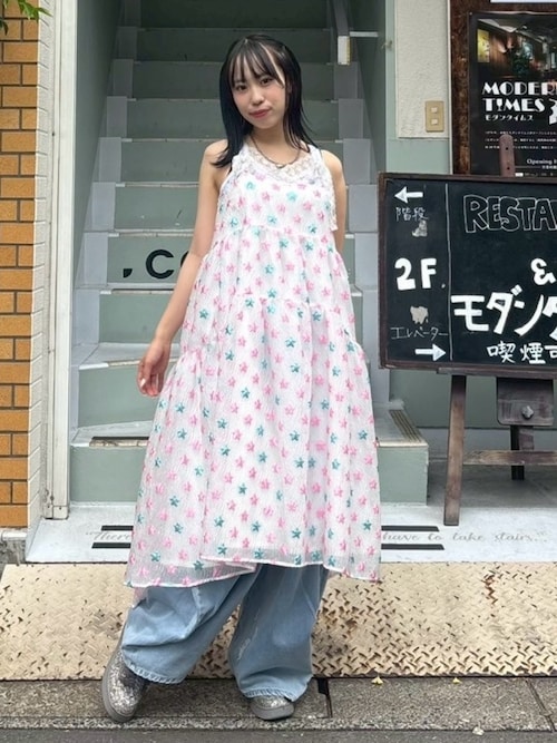 STAR JACQUARD SHEER ドレス（ワンピース）｜Candy Stripper