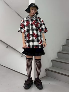 「Candy Stripper（キャンディストリッパー）のアイテム」を使った、CandyStripperさん（レディース・160cm）の夏コーディネート