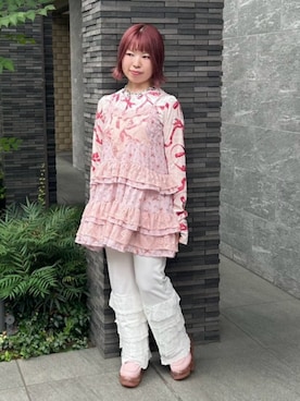 「Candy Stripper（キャンディストリッパー）のアイテム（パンツ）」を使った、CandyStripperさん（レディース・155cm）の秋コーディネート