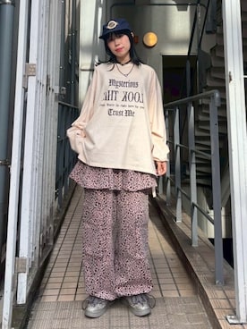 「ワイドシルエット」｜CandyStripperさん（レディース・160cm）の秋コーディネート