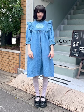 「アイテム（ワンピース）」を使った、CandyStripperさん（レディース・166cm）の夏コーディネート