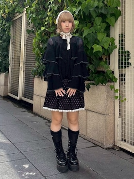 「アイテム（その他ヘアアクセサリー）」を使った、CandyStripperさん（レディース・160cm）の秋コーディネート