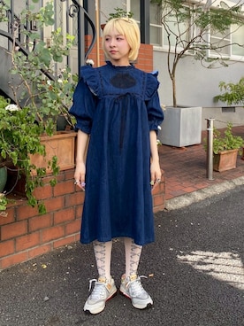 「アイテム（ワンピース）」を使った、CandyStripperさん（レディース・148cm）の夏コーディネート