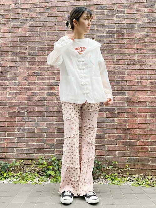 40%OFFセール SALE モル レディース 半袖Tシャツ FREE(Ladies') MOL candy stripe T キャンディストライプT ベージュ メール便OK 25春夏 レディース服 Candy Stripper（キャンディストリッパー）の「SURF PEPE T