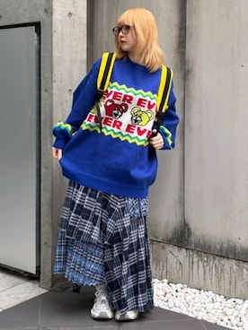 「チェック柄」｜CandyStripperさん（レディース・154cm）の秋コーディネート