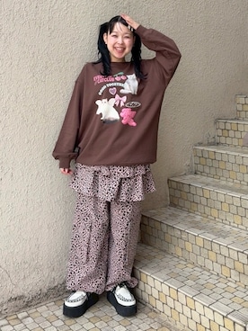 「ワイドシルエット」｜CandyStripperさん（レディース・156cm）の秋コーディネート