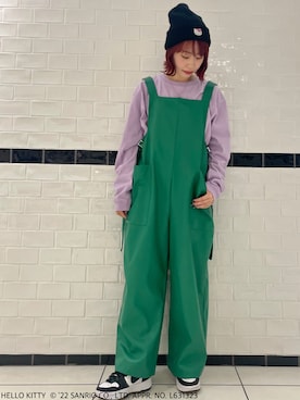 「Candy Stripper」｜「アイテム（オールインワン・サロペット）」を使った、CandyStripperさん（レディース・160cm）の冬コーディネート