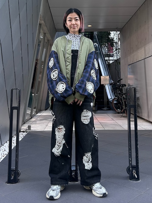 Candy Stripper サロペット オーバーオール DAMAGE DENIM Candy Stripper サロペット オーバーオール DAMAGE DENIM