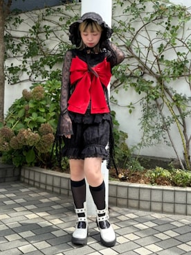「Candy Stripper（キャンディストリッパー）のアイテム」を使った、CandyStripperさん（レディース・154cm）の秋コーディネート