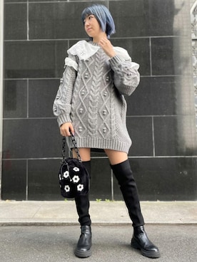 「コットンレース」｜CandyStripperさん（レディース・162cm）の秋コーディネート