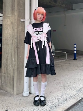 「アイテム（バレッタ/ヘアクリップ）」を使った、CandyStripperさん（レディース・166cm）の秋コーディネート