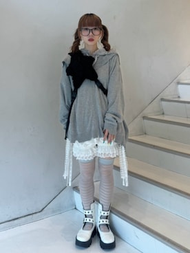 「Candy Stripper（キャンディストリッパー）のアイテム（パンツ）」を使った、CandyStripperさん（レディース・153cm）の秋コーディネート